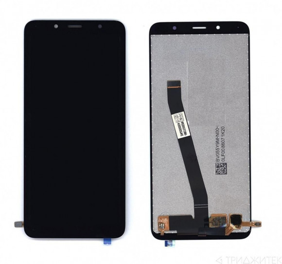 Дисплей для Xiaomi Redmi 7A в сборе с тачскрином, черный referbished оригинал lcd