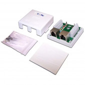 Розетка настенная, 2 порта RJ-45, категория 5е, экранированная, белая, TWT-SM2-4545/S-WH Розетка настенная, 2 порта RJ-45, категория 5е, экранированная, белая, TWT-SM2-4545/S-WH