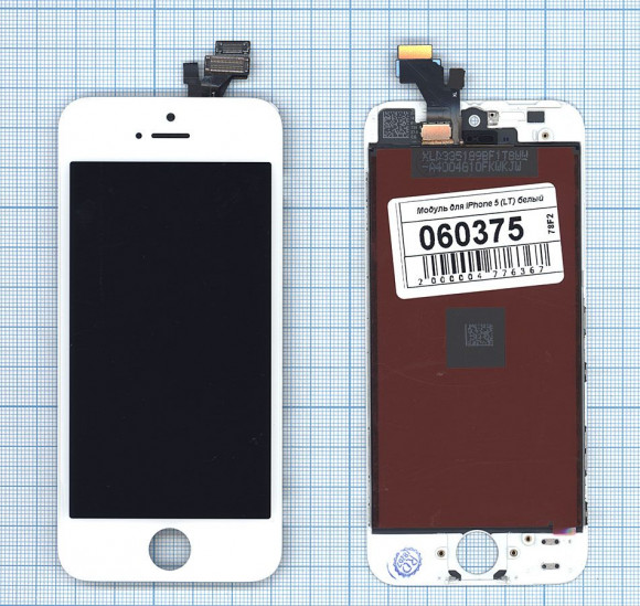 Дисплей для Apple iPhone 5 в сборе с тачскрином (LT), белый