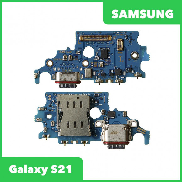 Системный разъем (разъем зарядки) для Samsung Galaxy S21 SM-G991, разъем SIM и микрофон
