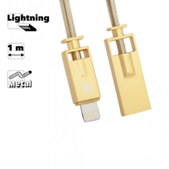 USB кабель Remax Royalty Series Cable RC-056i для Apple 8-pin, золотой