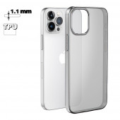 Чехол HOCO Light для Apple iPhone 15 Pro, TPU (прозрачный/черный) Чехол HOCO Light для Apple iPhone 15 Pro, TPU (прозрачный/черный)