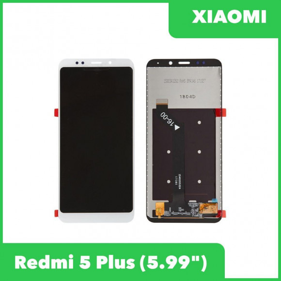 LCD дисплей для Xiaomi Redmi 5 Plus в сборе с тачскрином (белый)