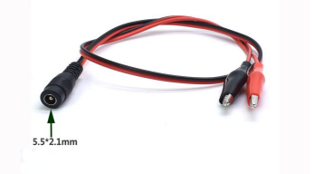 Кабель с разъемами DC 5.5х2.1 мм мама на зажимы типа "крокодил"