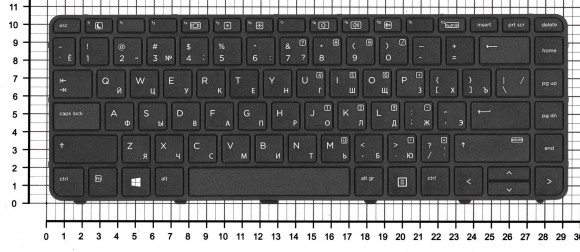 Клавиатура для ноутбука HP ProBook 640 G4, 645 G4, черная
