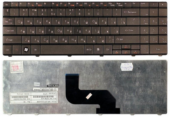 Клавиатура для ноутбука ноутбука Packard Bell EasyNote DT85 LJ61 LJ63 LJ65 LJ67 LJ71 LJ73 LJ75 TJ61, черная