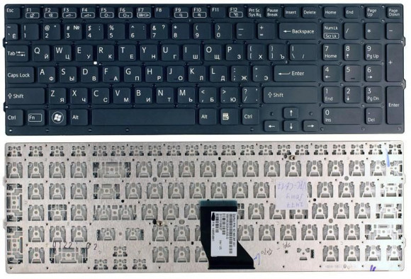 Клавиатура для ноутбука ноутбука Sony Vaio VPC-CB, VPC-CB17, черная