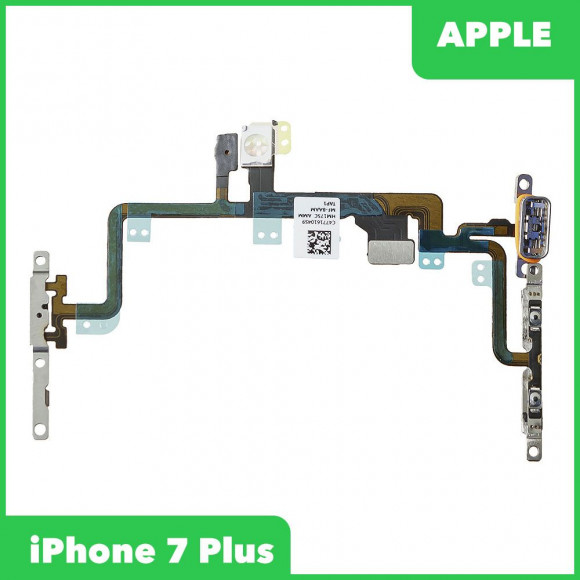 Шлейф кнопок громкости и кнопки включения для Apple iPhone 7 Plus с вспышкой и микрофоном