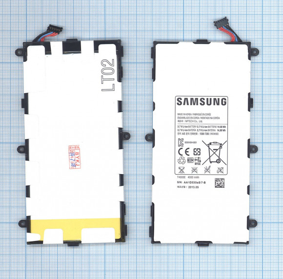 Аккумуляторная батарея T4000E для Samsung Galaxy Tab 3 70, 3.7В, 14.8Wh