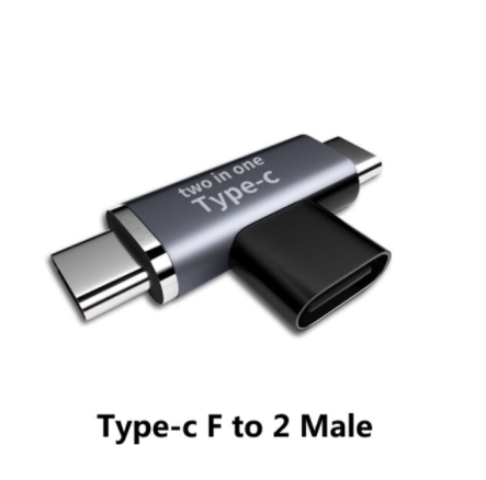 Переходник Type-C мама на 2 папа