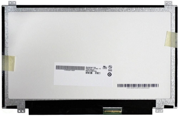 Матрица (экран) для ноутбука B116XW03 V.2, 11.6", 1366x768, 40 pin, LED, глянцевая