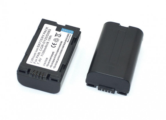 Аккумулятор CGR-D08 для видеокамеры Panasonic CGR-D120, 7.4В, 1100мАч, Li-ion
