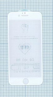 Защитное стекло 5D для Apple iPhone 6, 6S белое