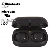 TWS Bluetooth гарнитура вставная стерео Remax Wireless Bluetooth Headset TWS-2, черная