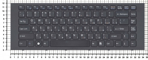 Клавиатура для ноутбука Sony Vaio VPC-EG VPC-EK, черная