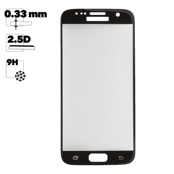 Защитное стекло для Samsung Galaxy S7 (G930F) Thin Frame Full Glue с рамкой 0, 33 мм 2, 5D 9H, черное