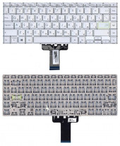 Клавиатура для ноутбука Asus K413JA серебристая с подсветкой Клавиатура для ноутбука Asus K413JA серебристая с подсветкой