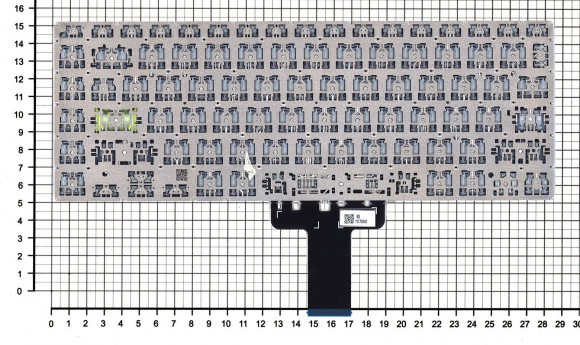 Клавиатура для ноутбука Asus K413JA серебристая с подсветкой Клавиатура для ноутбука Asus K413JA серебристая с подсветкой