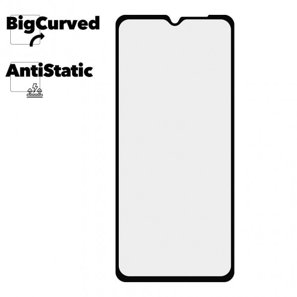 Защитное стекло для Realme C3 Super max Anti-static big curved glass
