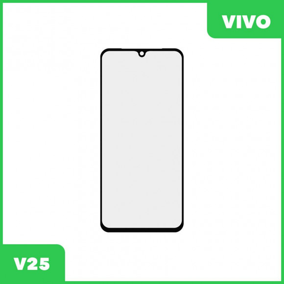 Стекло + OCA пленка для переклейки Vivo V25 (черный)