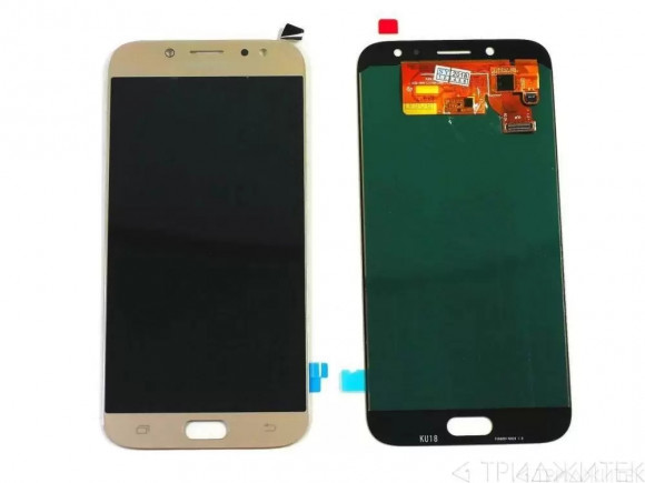 Дисплей для Samsung Galaxy J7 2017 (J730F) + тачскрин, золотой (оригинал)