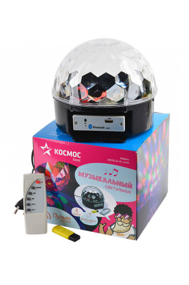 Светильник КОСМОС KOCNL-EL145_music музыкальный, в комплекте пульт+флеш-карта, Bluetooth