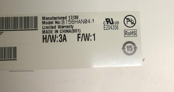 Матрица (экран) для ноутбука AUO B156HAN04.1, 15,6, 30 pin Slim, 1920x1080, IPS