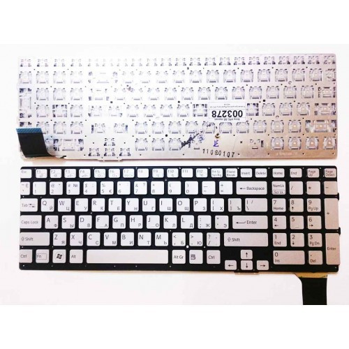 Клавиатура для ноутбука SONY Vaio SVS13 SVS 13 silver РУССКАЯ РАСКЛАДКА