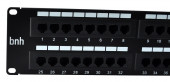 Коммутационная патч-панель BNH, 19", 1HU, портов: 48 х RJ45, кат. 5е, универсальная, неэкр., цвет: чёрный, (B100.1-48-5E-UNB)