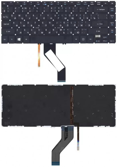 Клавиатура для ноутбука Acer Aspire V5-473G, черная с подсветкой