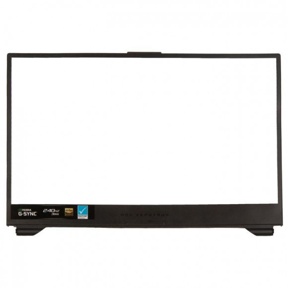 Рамка экрана (рамка крышки матрицы, LCD Bezel) для ноутбука Asus GX701GX, GX701 черная, пластиковая. С разбора.