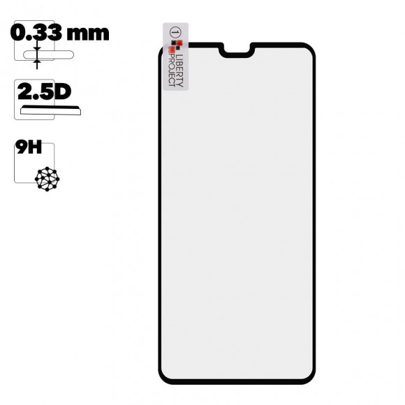 Защитное стекло "LP" для Huawei Mate 30 Thin Frame Full Glue с рамкой 0.33 мм, 2.5D, 9H, черное