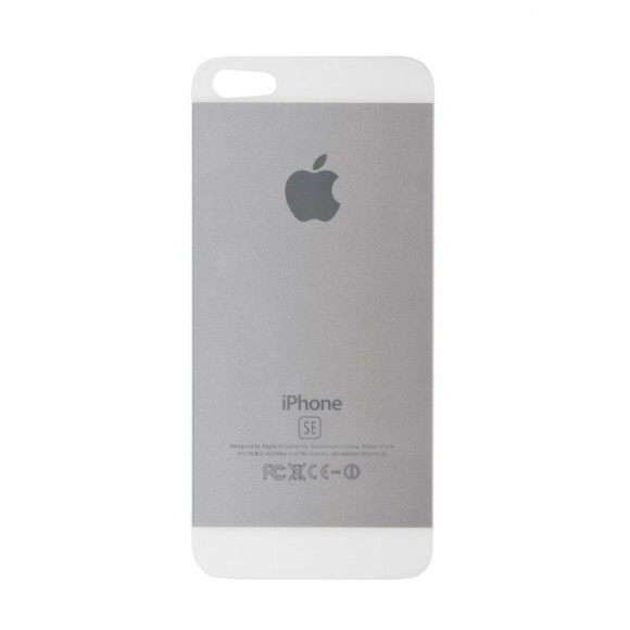 Защитное стекло 2, 5D для Apple iPhone 5, 5s, 5sE Имитация задней части iPhone SE (серое) (OEM)