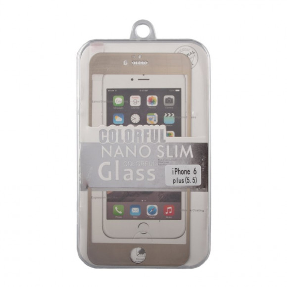 Защитное стекло для Apple iPhone 7, 6, 6s Plus Tempered Glass 0.33 мм 9H (золотое, ударопрочное)