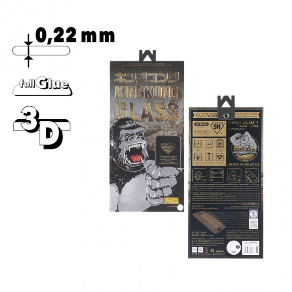 Защитное стекло для Apple iPhone 12, 12 Pro WK Kingkong 3D Curved Screen Protector WTP-050, черное
