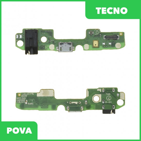 Системный разъем (разъем зарядки) для Tecno POVA, микрофон