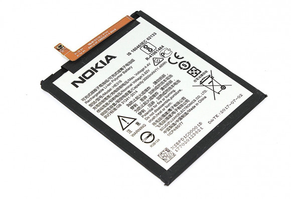 Аккумулятор (батарея) HE316 для телефона Nokia 6 (TA-1021, TA-1033, TA-1000), 3.82В, 3000мАч, 11.55Wh
