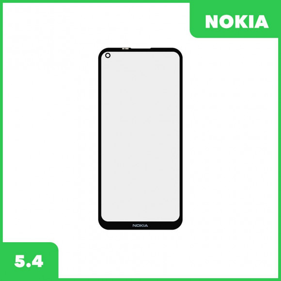 Стекло для переклейки дисплея Nokia 5.4 (TA-1337), черный