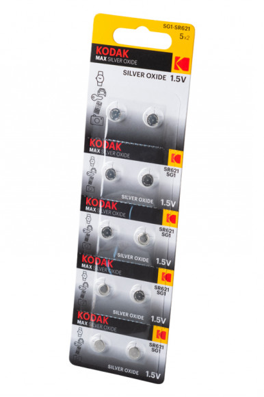 Kodak MAX Silver Oxide SG1-SR621 364 (0%Hg) BL10