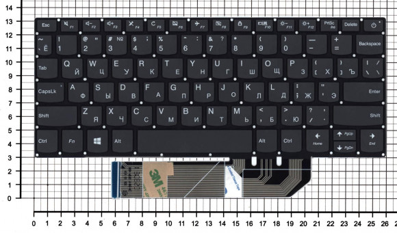 Клавиатура для ноутбука Lenovo Yoga 120S-11IAP, черная