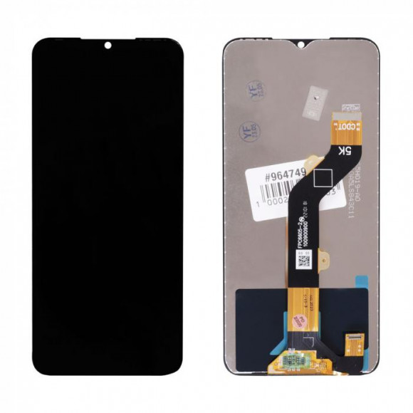Дисплей в сборе с тачскрином для Tecno Spark 8C, черный (copy lcd)