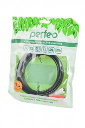 Аудиокабель Perfeo J2002 Jack 3.5 мм (стерео) вилка - 2xRCA вилка, длина 1, 5 м.