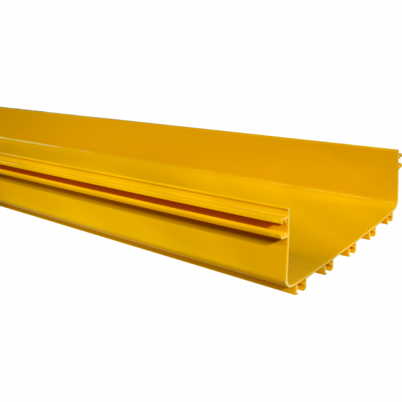 Прямая секция оптического лотка, 100x600 мм, 2 метра, желтая LAN-OT100x600