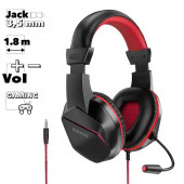 Гарнитура игровая BOROFONE BO104 Phantom 3.5 мм, накладная, 1.8м (красный)