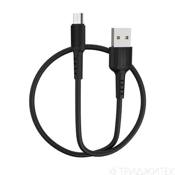 Кабель USB Borofone BX16 2A for Micro, 1 метр, черный