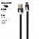 USB кабель "LP" MicroUSB плоский узкий (черный, коробка)