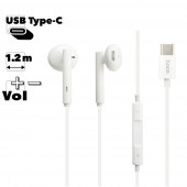 Гарнитура Hoco L10 Acoustic Type-C Wired Earphones With Mic, белая