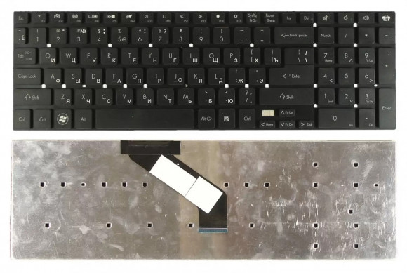 Клавиатура для ноутбука Gateway NV55S, NV57H, NV75S, NV77H, TS45, черная