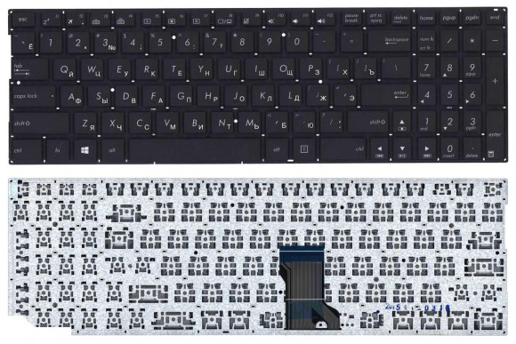 Клавиатура для ноутбука Asus Q503UA черная с подсветкой