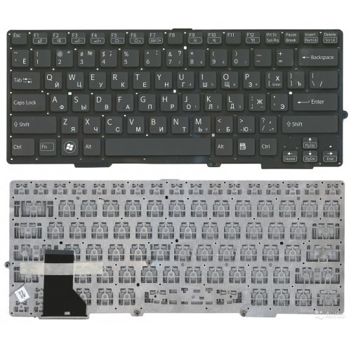 Клавиатура для ноутбука SONY Vaio SVS13 SVS 13 black РУССКАЯ РАСКЛАДКА